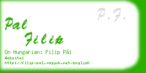 pal filip business card